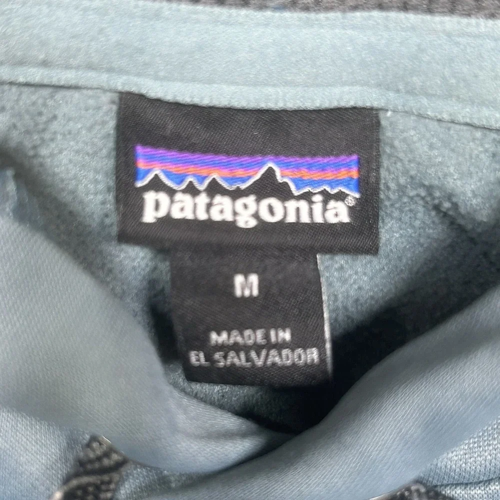 Patagonia Shop Sticker PolyCycle Hoody Hoodie Men's M Gray‎ *SPOTS/SCRATCH